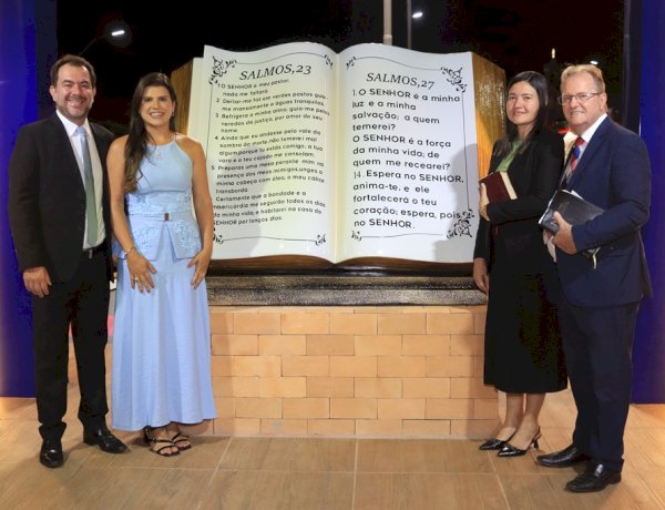 Novo Lino inicia as comemorações dos 63 anos com a entrega da Praça da Bíblia e da Praça dos Estudantes pela prefeita Marcela Gomes