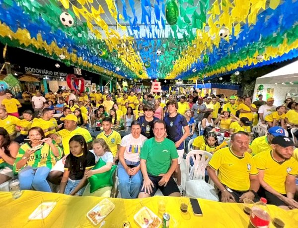 Novo Lino veste verde e amarelo e transforma a estreia do Brasil em uma grande festa no São João da Copa