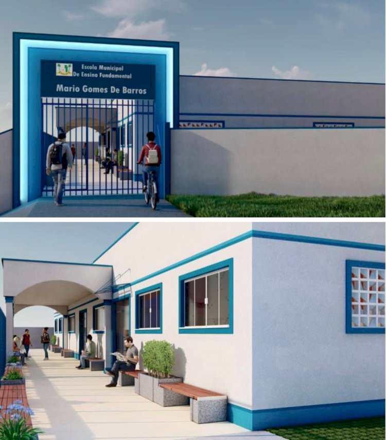 Prefeitura segue transformando a educação e acelera na reforma da escola Mário Gomes